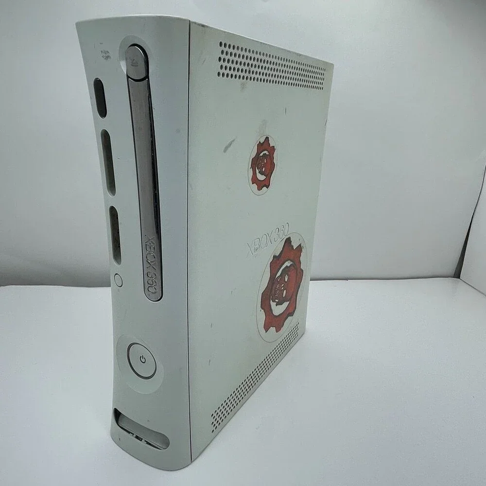 White Xbox 360 Elite Fat Original AV HDMI Ethernet Console Only - FOR PARTS RROD
